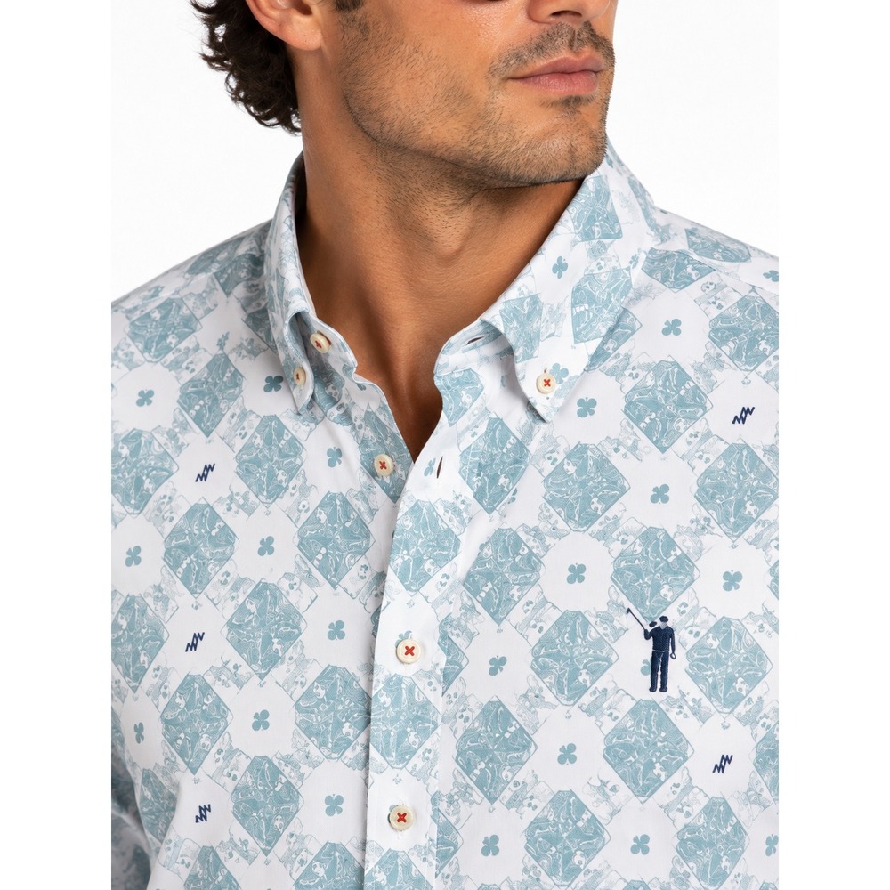 William Murray Golf Limited Edition Golf King Of Clubs L/S Button Down Shirt L